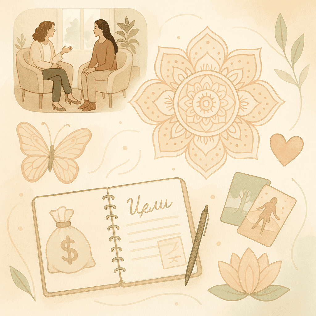 „Жена в коучинг сесия – фокус върху постигане на цели и лична трансформация“