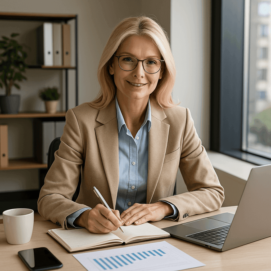 Жена „Бележник с написани цели и план за действие – визуализация на успеха“